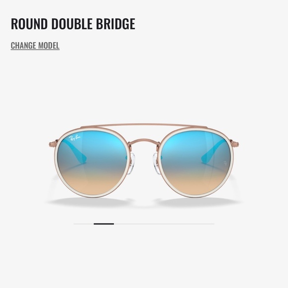 CUSTOMIZED RAY BAN ROUND DOUBLE BRIDGE SUNGLASSES - Picture 2 of 8